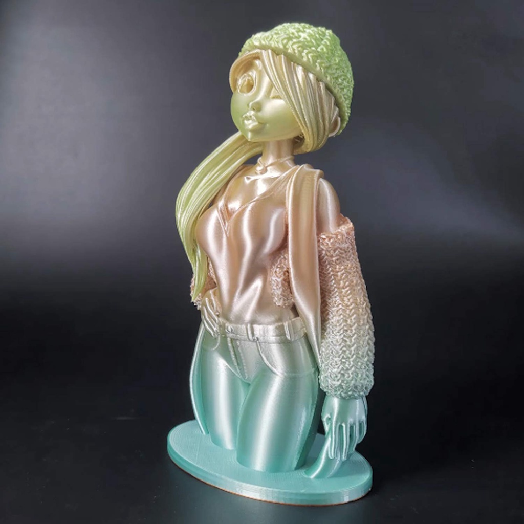 Nhựa in 3D PLA rainbow Silk rainbow ánh kim cầu vồng cao cấp 1kg 1.75mm màu sắc đẹp