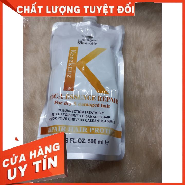Dầu hấp cao cấp KENKUNZ collagen keratin 500ml  dưỡng chất Collagen giúp tóc chắc khỏe,suôn mượt [ tận gốc].