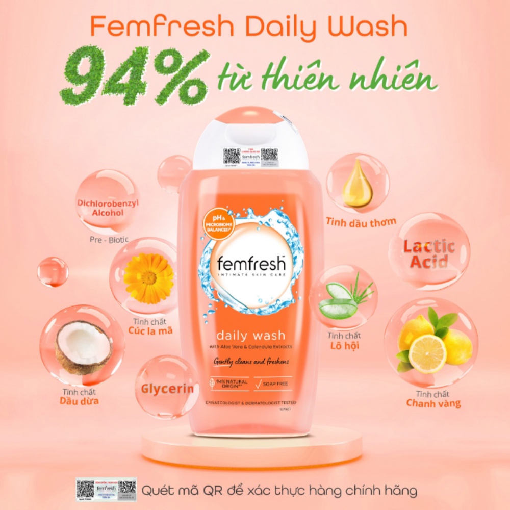 Dung dịch vệ sinh phụ nữ Femfresh Daily Intimate Wash 250ml