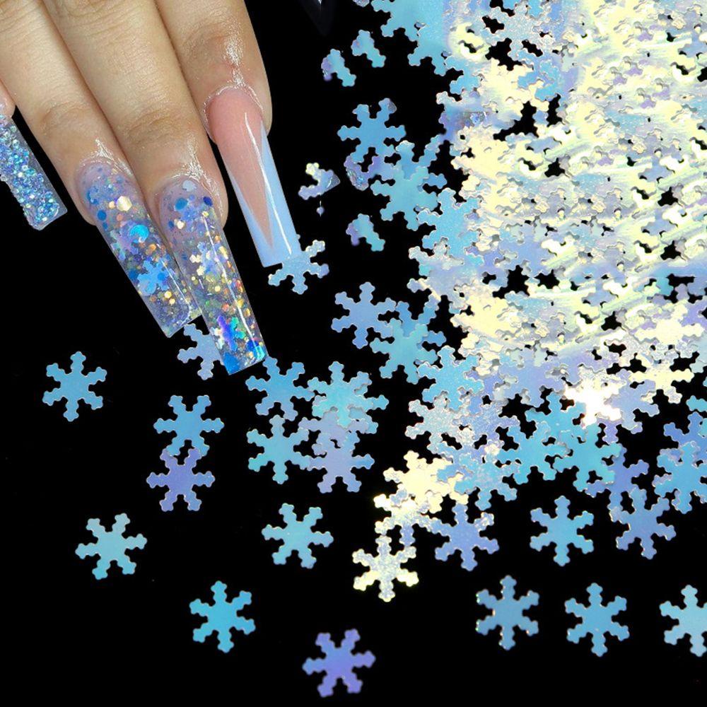 OCEANMAP Hộp Kim Tuyến Hình Bông Tuyết Trang Trí Móng Tay