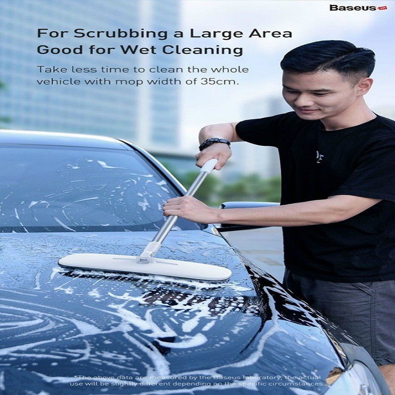Hàng Chính Hãng - Chổi nano lau rửa xe ô tô chuyên dụng Baseuse- cán kéo dài