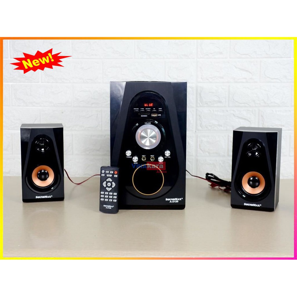 Loa vi tính SoundMax A2120/2.1, loa bluetooth, công suất lớn, nghe nhạc hay