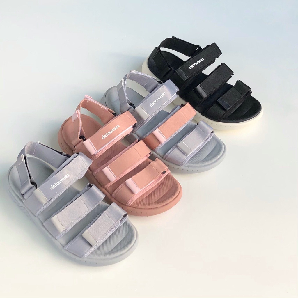 Giày Sandal Học Sinh 3 Quai Ngang Detaunisex - SADU03