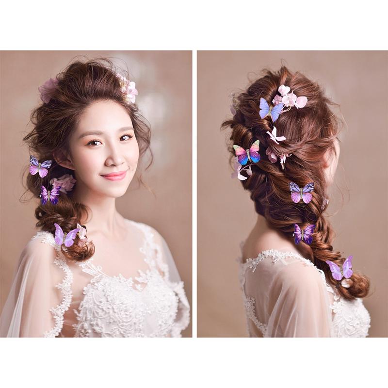 Set 10 kẹp tóc hình bướm 3d xinh xắn dễ thương