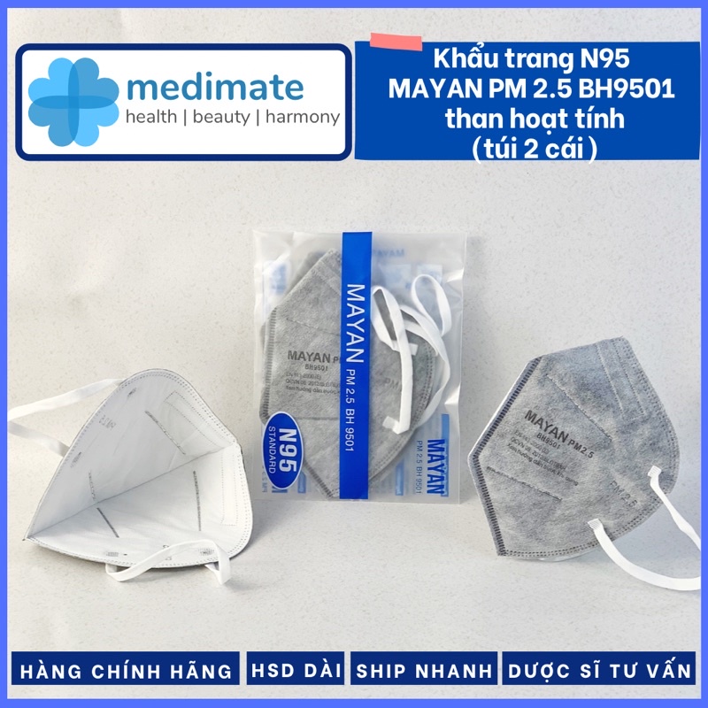 Khẩu trang N95 MAYAN PM 2.5 BH 9501