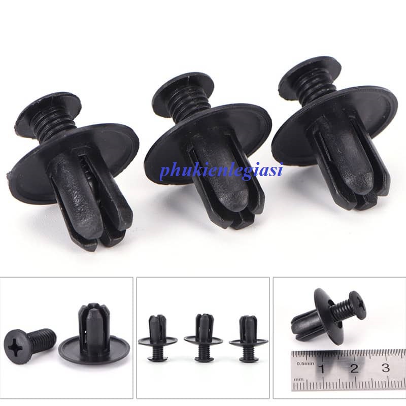 Nút Vít Nhựa 8mm Màu Đen Thay Thế Cho Xe Hơi hàng OEM Mitsubishi grandis