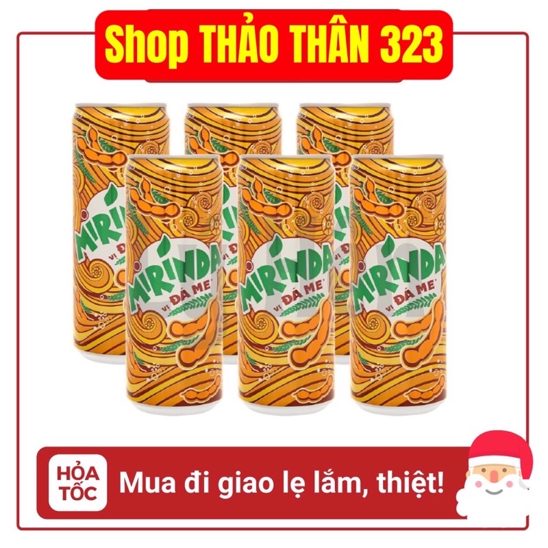 Nước Giải Khát Mirinda Vị Đá Me Lon 330ml