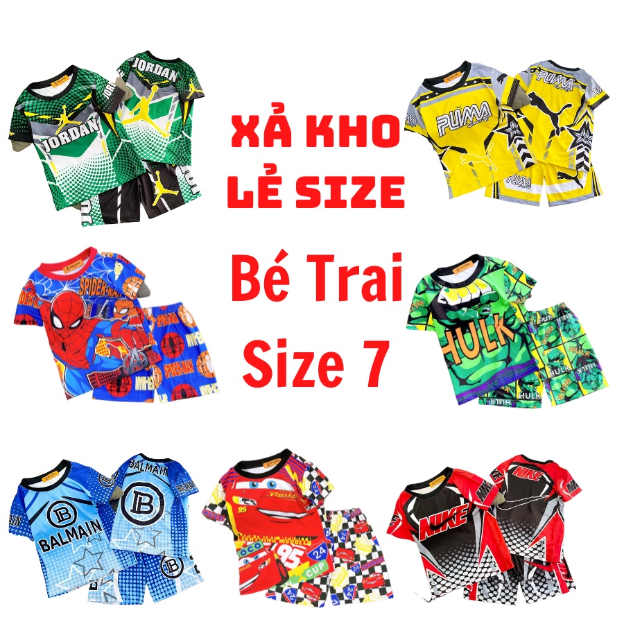 Quần áo bé trai, quần áo trẻ em thun lạnh hoặc cotton in hình siêu đẹp thoáng mát, mềm mịn không phai