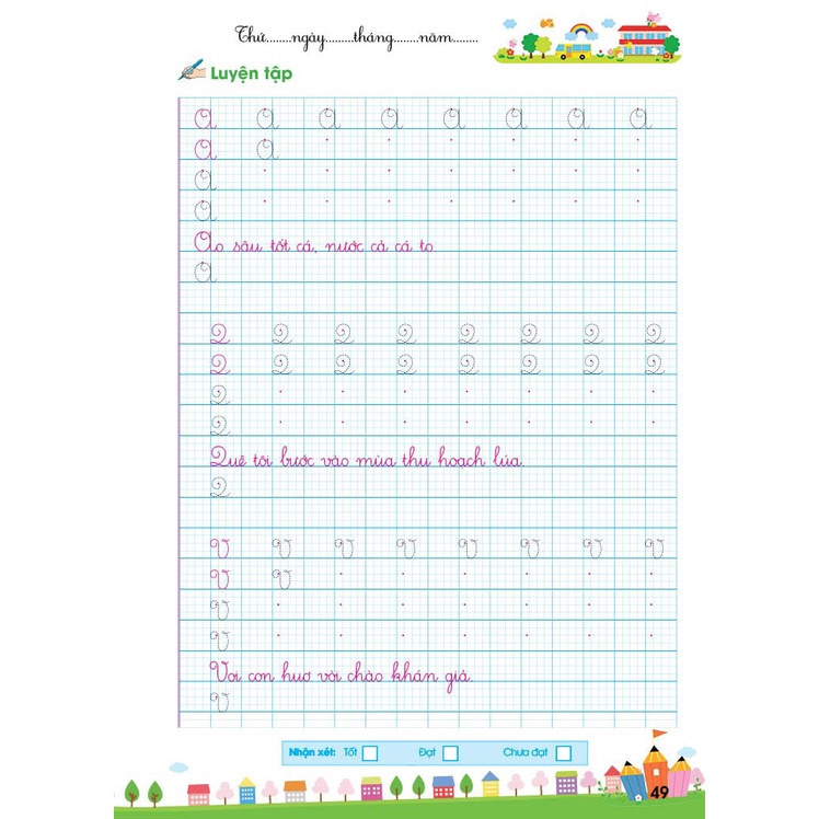 Sách - Vở thực hành Luyện viết Chữ thường - Chữ hoa: Cỡ chữ nhỏ theo nhóm