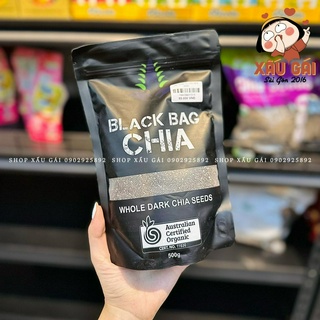 Hạt chia đen hữu cơ úc black bag chia túi 500g