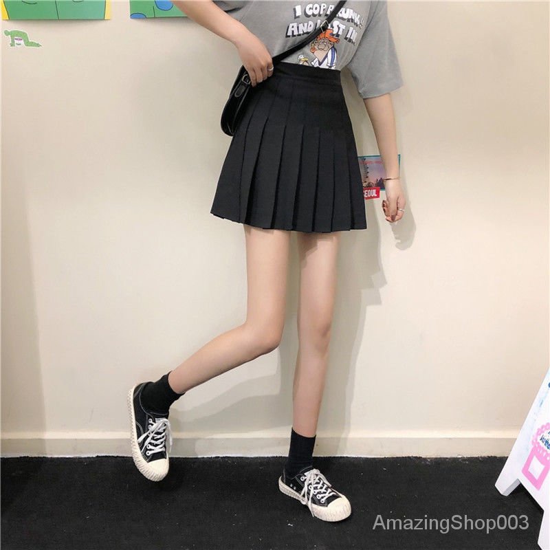 Chân Váy Ngắn Xếp Ly Màu Trắng / Đen Thời Trang Xuân Thu Cho Nữ | BigBuy360 - bigbuy360.vn