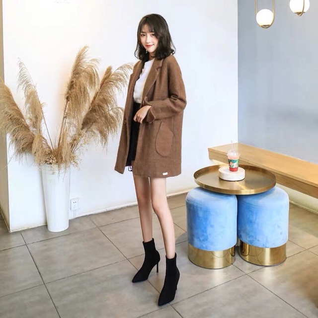 [Mã FASHIONGREEN194 giảm 10% tối đa 30k đơn từ 99k] Bốt nữ gót nhọn chất da lộn | BigBuy360 - bigbuy360.vn