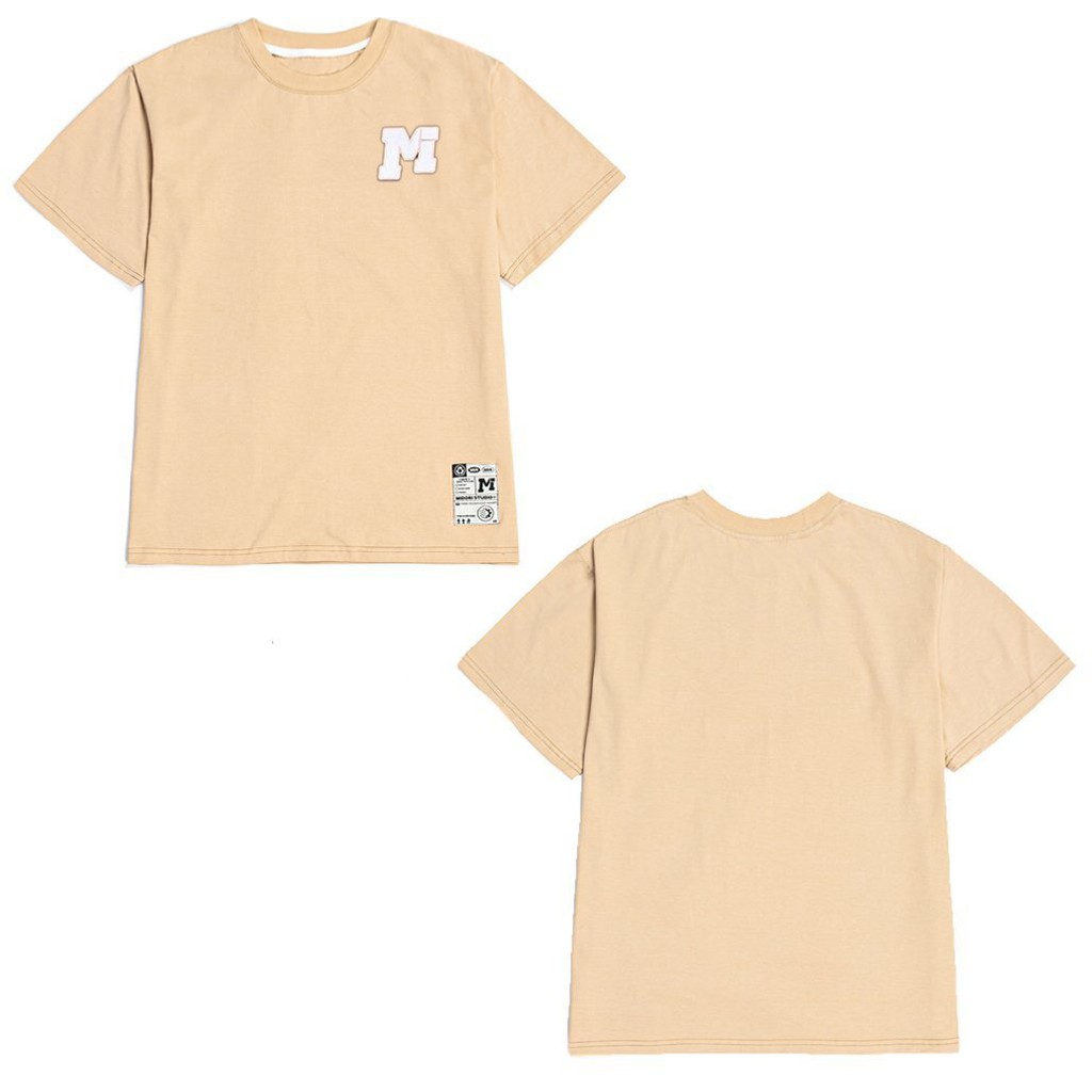 Áo thun nữ nam form rộng tay lỡ Phông Unisex 100% Cotton Chính Hãng Thêu M Local Brand Mi Midori
