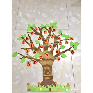 80cm Cây chữ cái xốp/nỉ -đồ chơi mầm non,trang trí lớp học