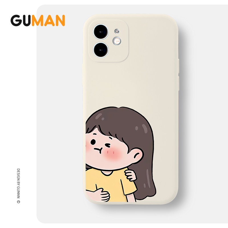 Ốp lưng GUMAN mềm ngộ nghĩnh cặp đôi dễ thương đẹp cho iPhone 14 13 12 11 Pro Max SE 2020 X XR XS 8 7 ip 6S 6 Plus kute XYB507