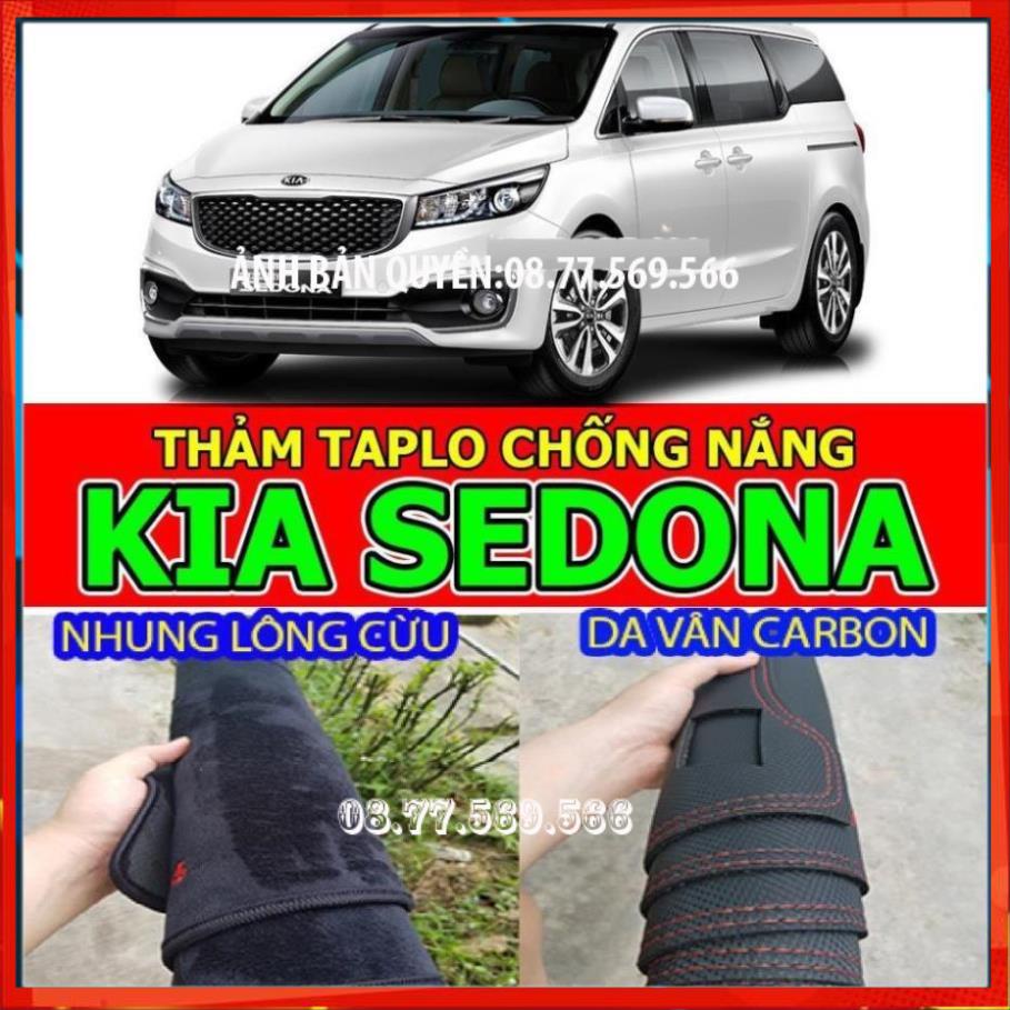 THAM TAPLO  KIA SEDONA DA VÂN GỖ DA CARBON NHUNG LÔNG CỪU 3 LỚP CÓ CHỐNG TRƯỢT THẢM PHỦ LÓT CHE NẮNG TAPLO