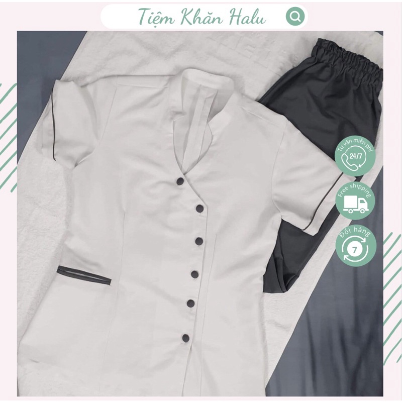 Đồng phục spa 🔥𝗛𝗔̀𝗡𝗚 ĐẸ𝗣🔥chất vải cotton lạnh cao cấp nhận đặt may theo yêu cầu.