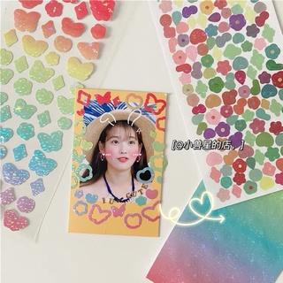 Tấm sticker nhiều màu lấp lánh trang trí sổ, toploader✨