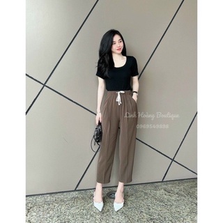 Quần Baggy Nữ lưng chun vải mềm mát m836