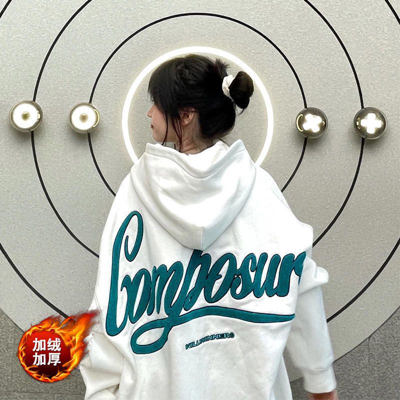 ÁO HOODIE LOẠI LÓT BÔNG HÀNG QUẢNG CHÂU THÊU CHỮ DÀY DẶN