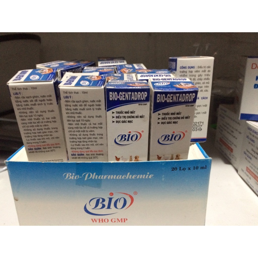 DUNG DỊCH NHỎ MẮT CHÓ MÈO - BIO GENTADROP 10ML