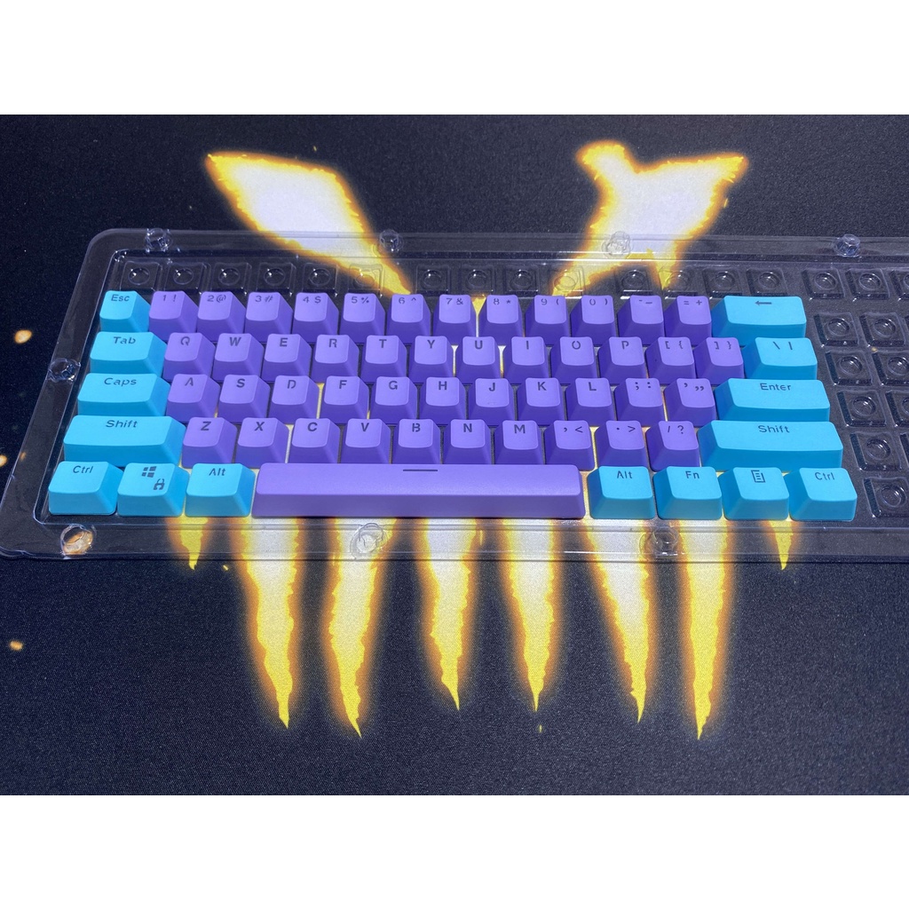 RK 61 Keycaps PBT Chất liệu OEM Các keycaps cao cấp, có đèn nền Bàn phím cơ hai màu có keycaps