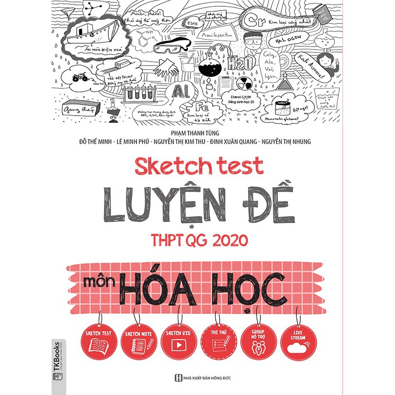 Sách - Combo luyện thi khối A: Sketch Test Luyện Đề THPT QG môn Toán, Vật lí, Hóa học Tặng Tờ Tổng Hợp Kiến Thức Khối A