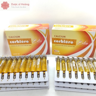 Calcium Corbiere Extra Mẫu Mới & Calcium Corbiere Extra Kids - Bổ Sung Canxi trẻ em người lớn - Hộp 30 ống