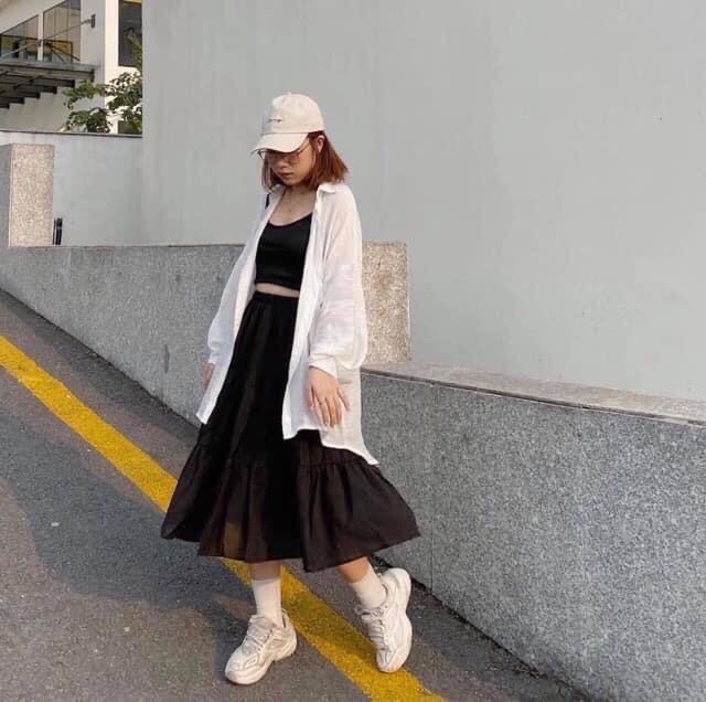 ( SIÊU RẺ -CÓ ẢNH THẬT ) Chân váy 3 tầng ulzzang hàn quốc . | BigBuy360 - bigbuy360.vn