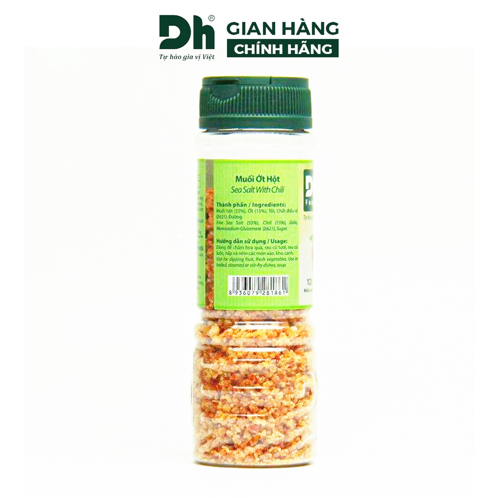 Muối ớt hột DH Foods gia vị chấm hoa quả chế biến thực phẩm loại 1 thơm ngon 65/120gr