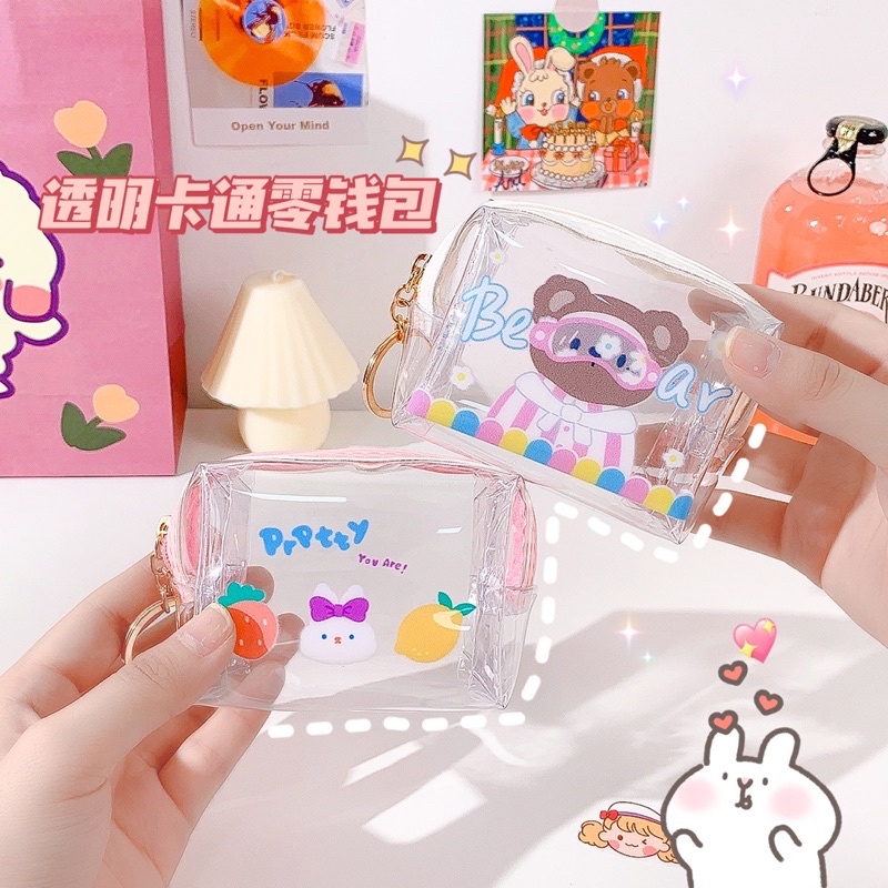 Bóp móc khoá hoạt hình ulzzang mini dễ thương