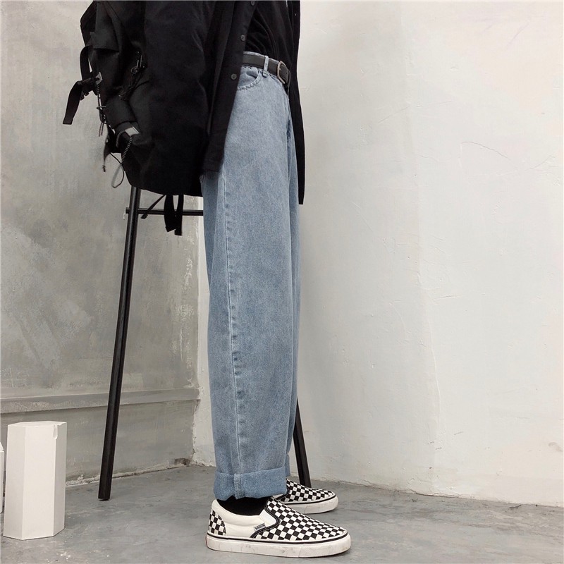 Quần Jean ống rộng nữ - jean Baggy Ống Rộng Phong cách- quần bò dày dặn Phong Cách Unisex Phong Cách Trẻ Trung Nă