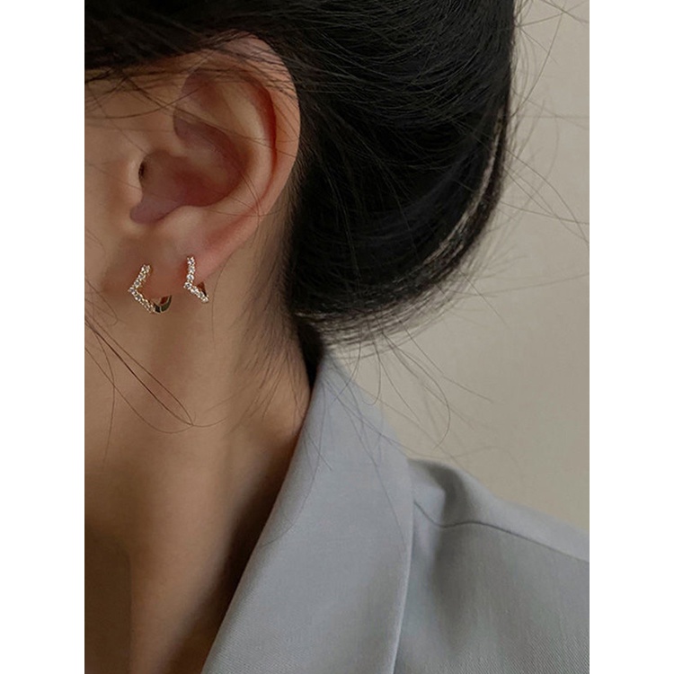Khuyên Tai Mạ Vàng 14K Đính Đá Sang Trọng