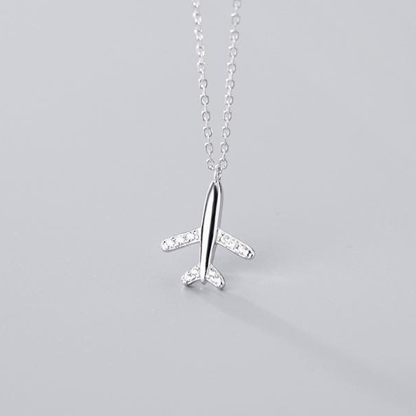 Dây Chuyền Bạc Nữ S925 CaoBac Silver Họa Tiết Máy Bay Phong Cách Trẻ Trung Năng Động Quà Tặng Bạn Gái