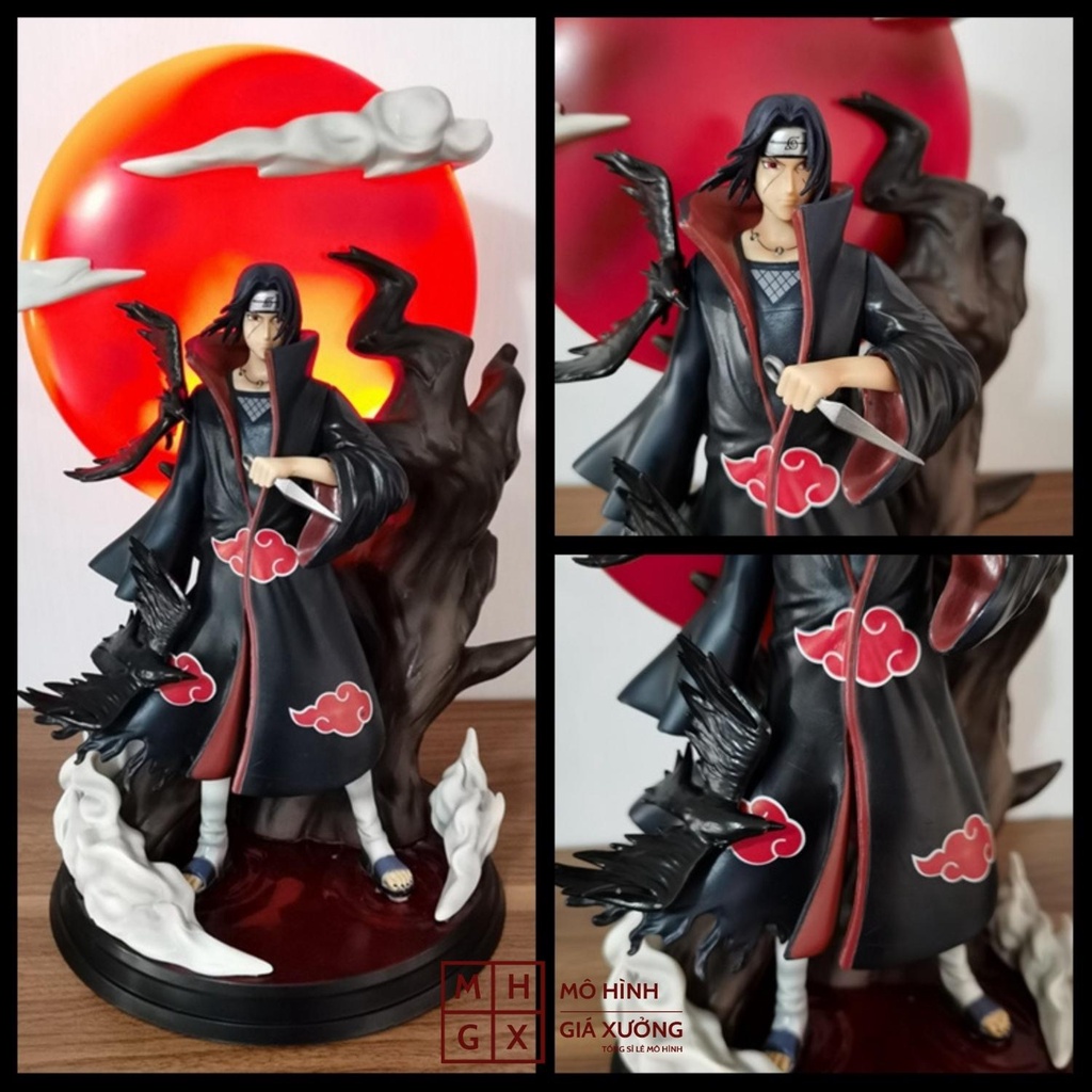 Mô hình  Uchiha Itachi thuộc tổ chức Akatsuki ( Mặt Trăng Có Led ) Cao 35cm - Naruto Shippuuden - Tượng Figure Naruto