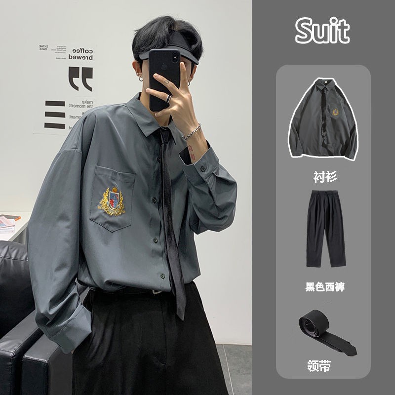 jk đồng phục chính hãng phù hợp với nam và nữ dài tay phong cách đại học xu hướng hoang dã cặp đôi mùa thu quần