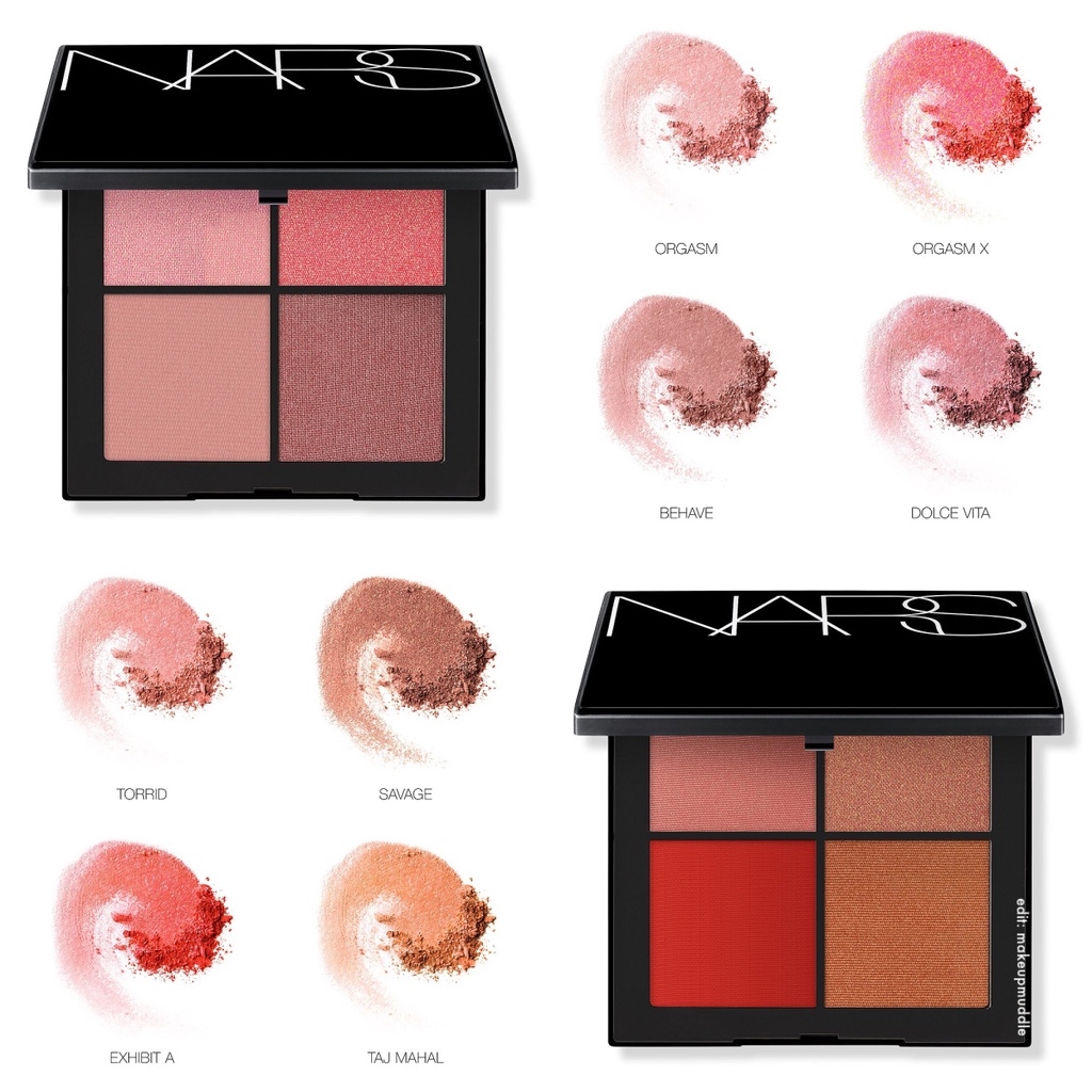 Phấn má hồng NARS Blush in Orgasm X, Dolce Vita, Behave mini