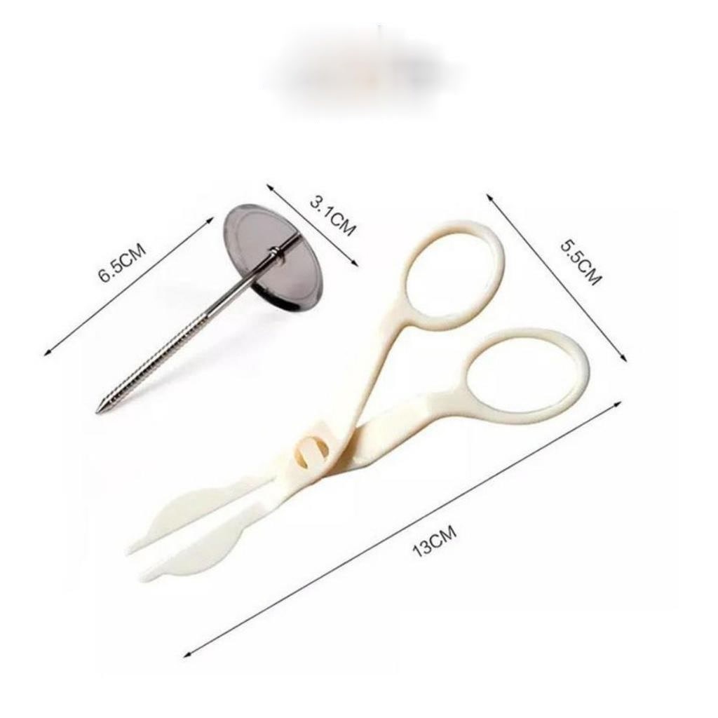 Kéo Gắp Hoa Kèm Dù Inox Bắt Bông Kem Trang Trí Bánh - Dụng Cụ Trang Trí Bánh