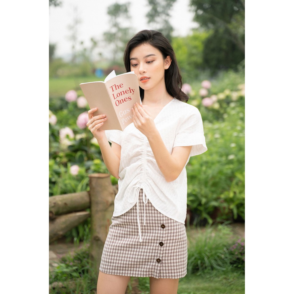 [Mã FAXANH55 giảm 10K đơn 50K] Chân Váy Kẻ Cúc Gỗ[Madelen] | BigBuy360 - bigbuy360.vn