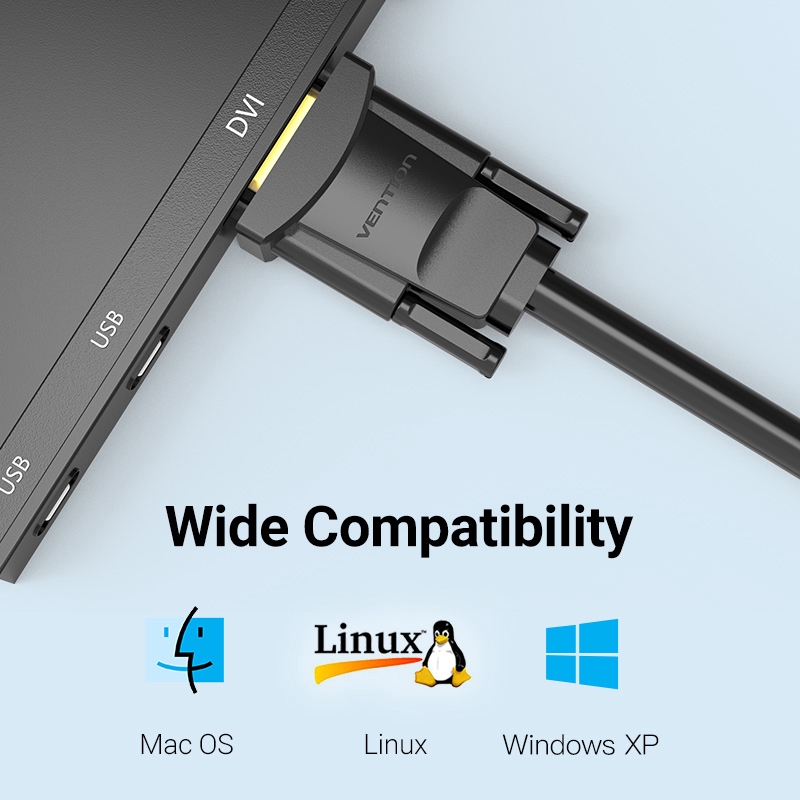 Dây Cáp Vention Chuyển Đổi Từ DVI Sang VGA DVI-D 24+1 1080P 60Hz