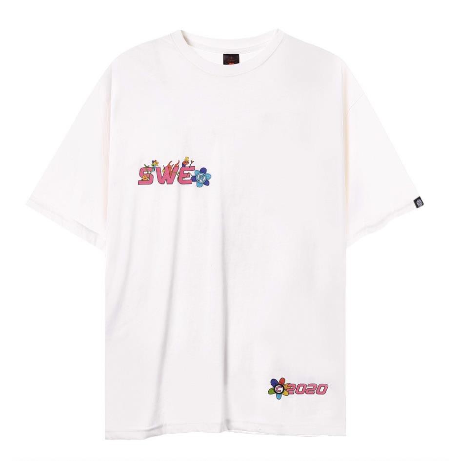 Áo thun SWE Cube Doodle Tee trắng, hình in to và cực đẹp, có logo SWE ở tay, phong cách Unisex AL34