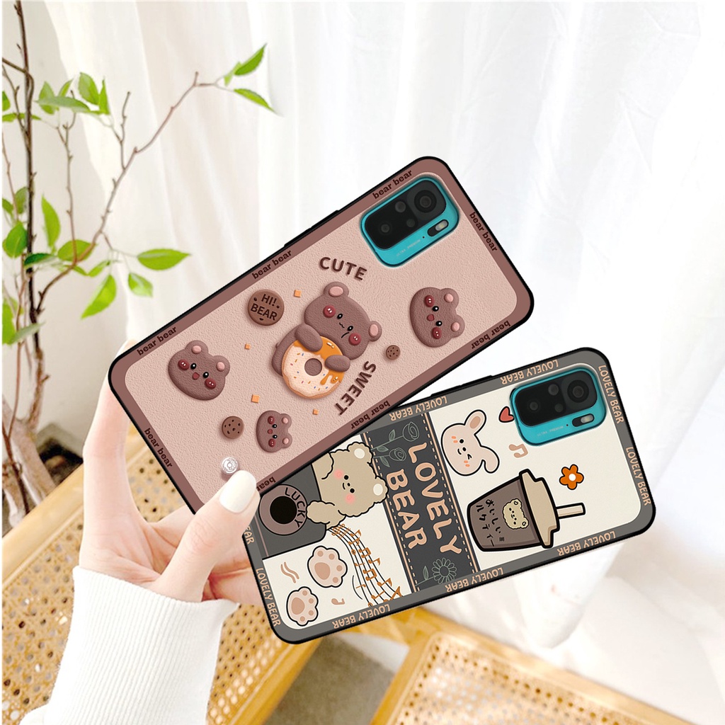Ốp lưng Xiaomi Redmi Note 10- Note 10s - Note 10 Pro in hình gấu bear dễ thương, bền đẹp