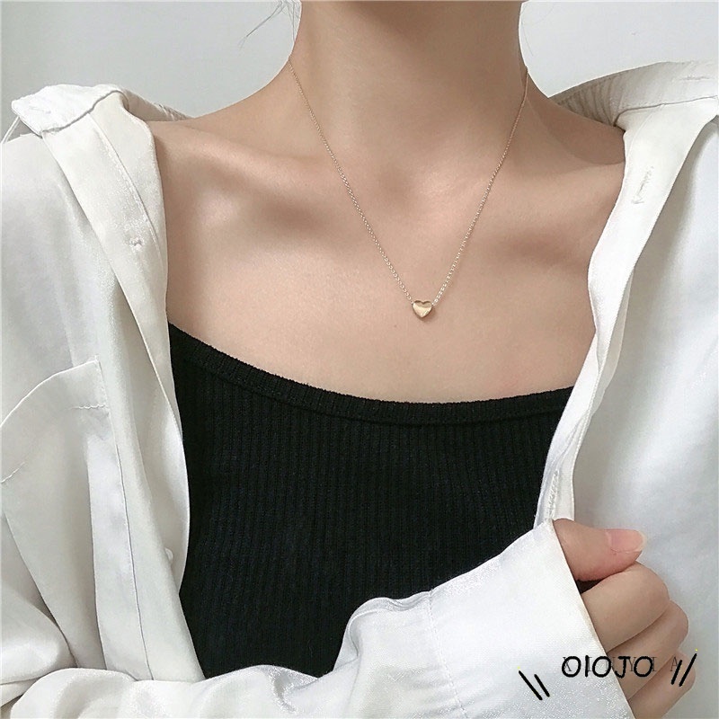Vòng Cổ Mặt Hình Trái Tim Màu Trái Đào Thời Trang Cho Nữ