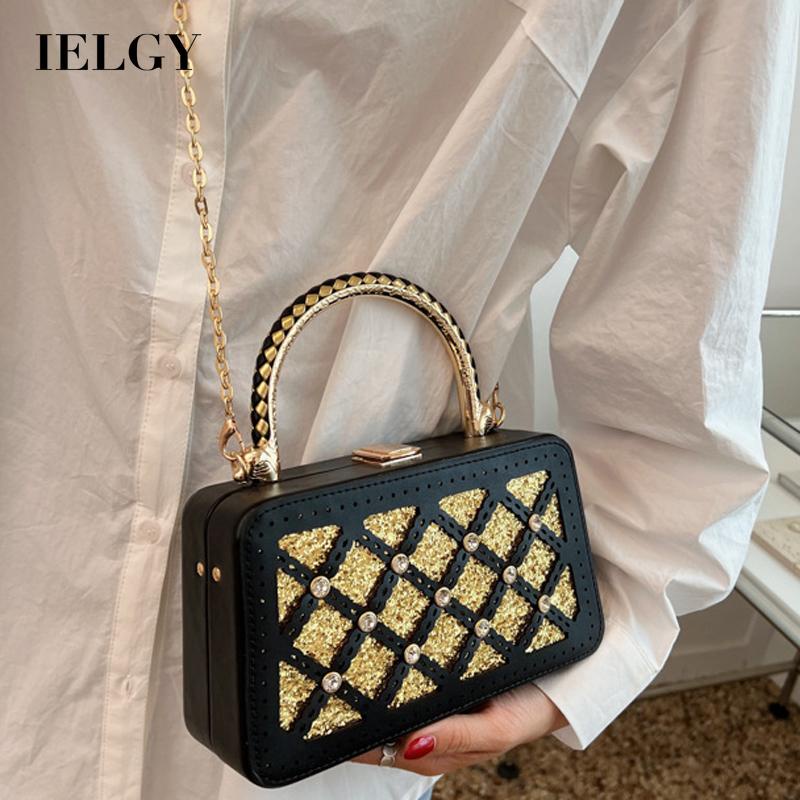 Túi Hộp Đeo Chéo Đính Kim Cương Giả Thời Trang Dành Cho Nữ