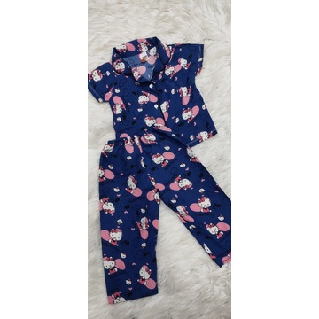 Bộ pijama tay ngắn quần dài vải lụa cho bé