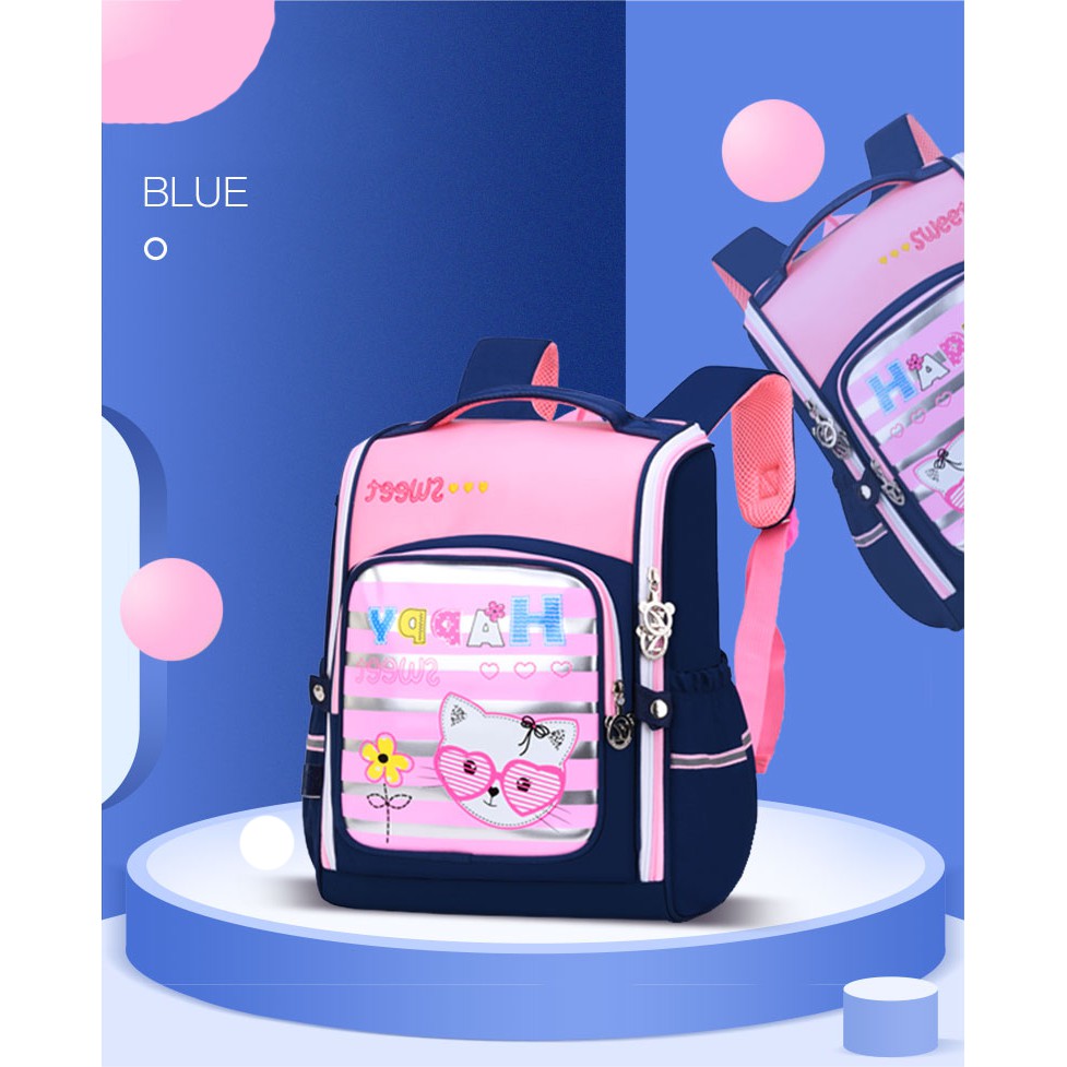 BChildren School Bags Boys Girls Primary School Backpacks Kids Cartoon Orthopedic Schoolbag Backpacks Safety/ Beg Sekolah Budak
