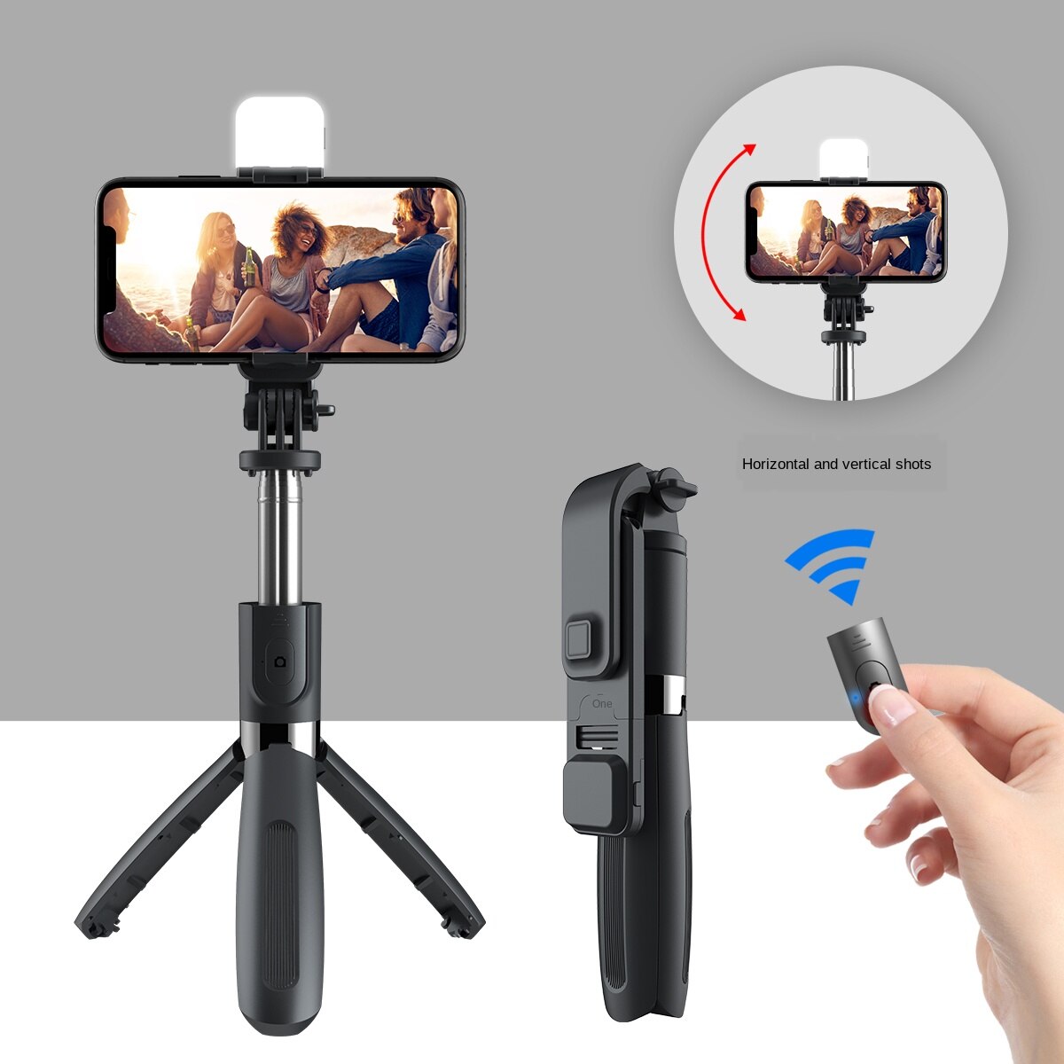Gậy Chụp Ảnh Tự Sướng L02S Tích Hợp Đèn Led | BigBuy360 - bigbuy360.vn