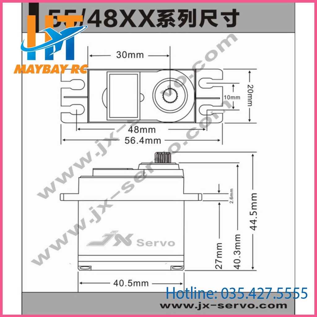 Động cơ Servo JX/ PDI-5509MG / 9KG nhông kim loại tiêu chuẩn kỹ thuật số chính hãng