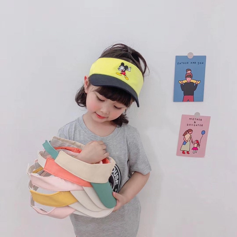 Mũ lưỡi trai nửa đầu, nón hở đầu thời trang cho bé trai và bé gái