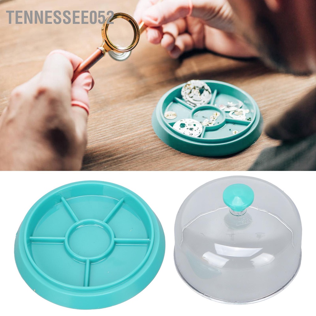 Watch Movement Dust Cover 6 Grids Watch Accurate Parts Storage Box for Watchmakers